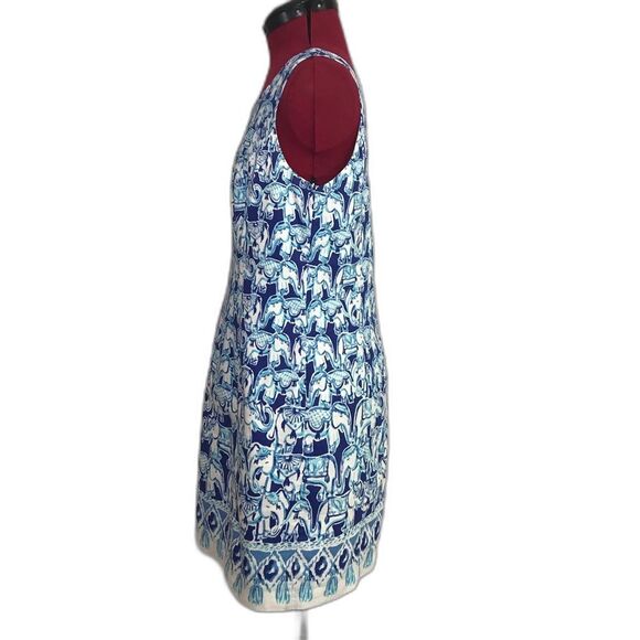 Lilly Pulitzer Cathy Shift Dress Women's Size 4 Bomber Blue Get Trunky - Picture 7 of 15